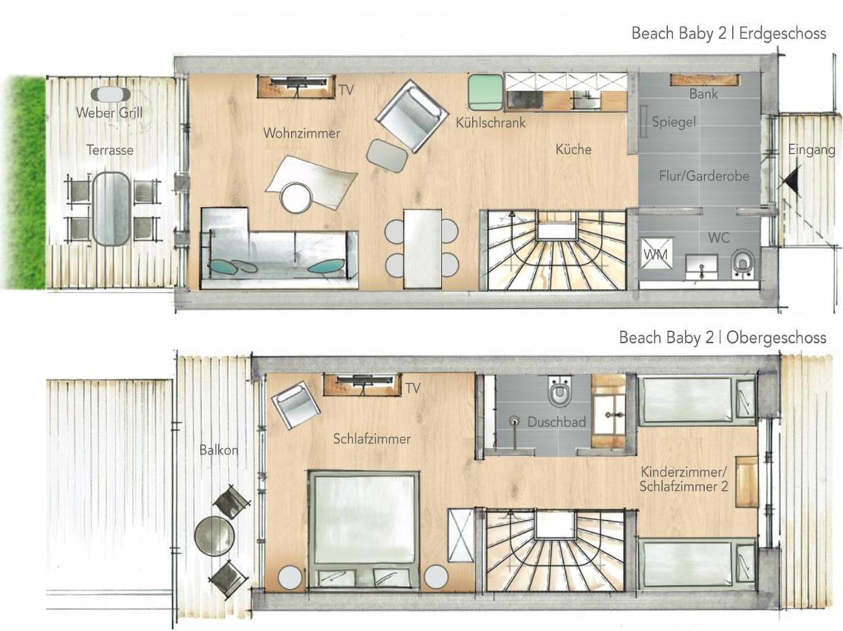 Ferienwohnung Beach Baby 2 Büsum Dış mekan fotoğraf