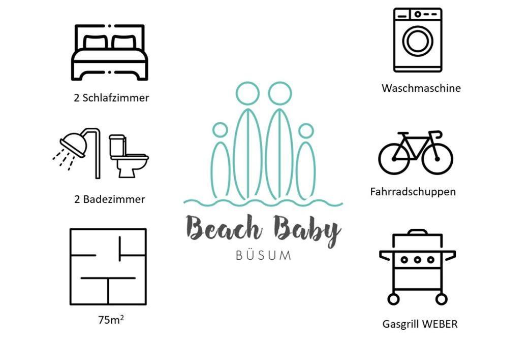 Ferienwohnung Beach Baby 2 Büsum Dış mekan fotoğraf